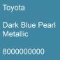 Preview: Toyota, Dark Blue Pearl Metallic, 8000000000.